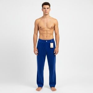 OAS Azur Velour Pants Blue Men’s Size Small NWT Luxury Lounge Velour